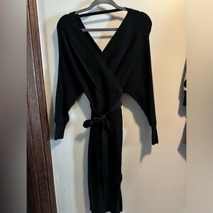 Black sweater dress